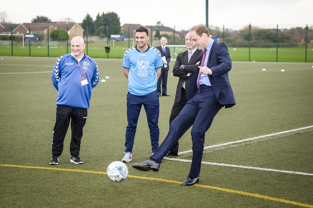 Prince William Playing Soccer December 2015