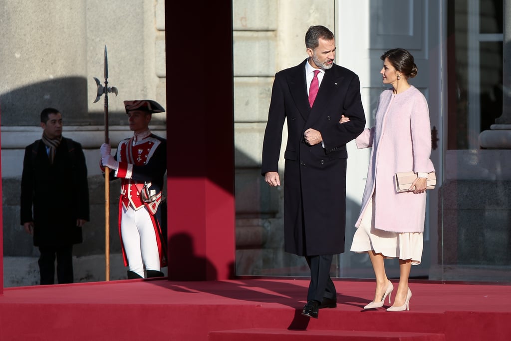 Queen Letizia's Pink Bird-Print Dress From ASOS