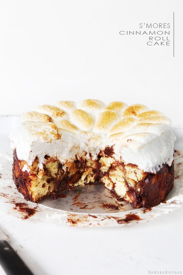 S'mores Cinnamon Roll Cake