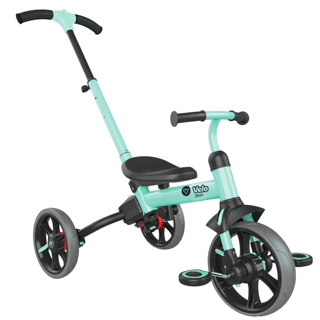 Yvolution Y Velo Flippa Green Teal 3-in-1 Push Trike to Balance Bike