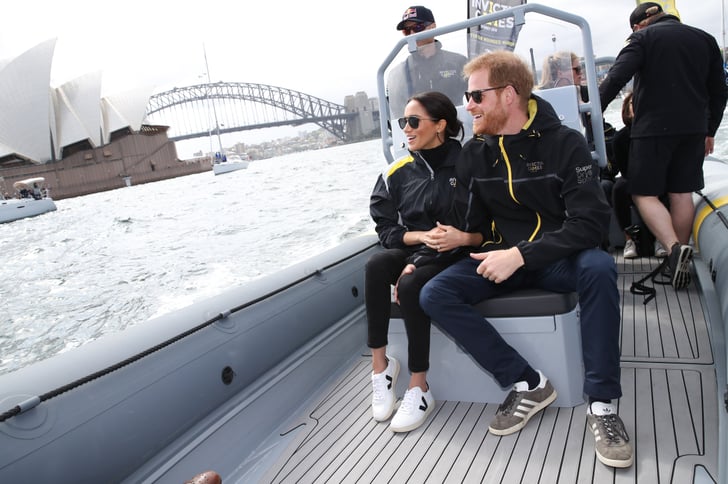 Meghan Traded Her Heels For Veja Sneakers For a Cruise Around the Sydney Harbor