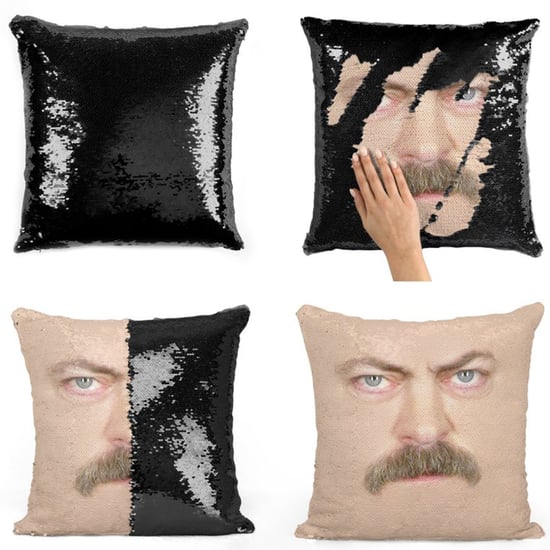 Ron Swanson Sequin Pillows