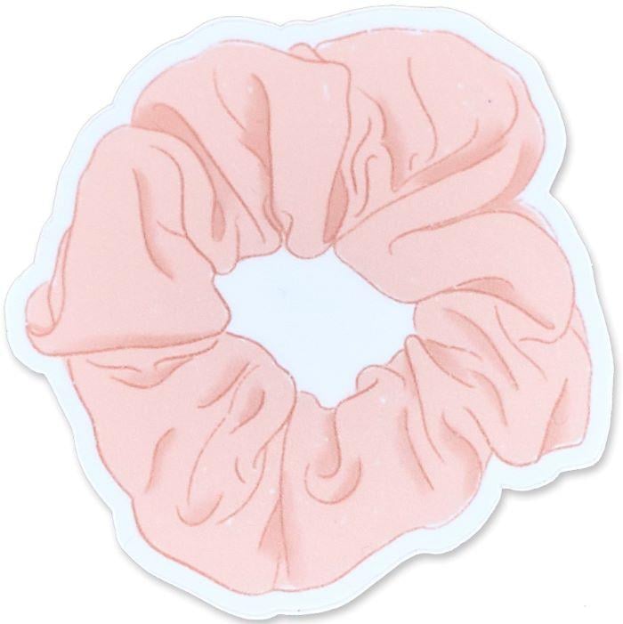 Pink Scrunchie Vinyl Sticker