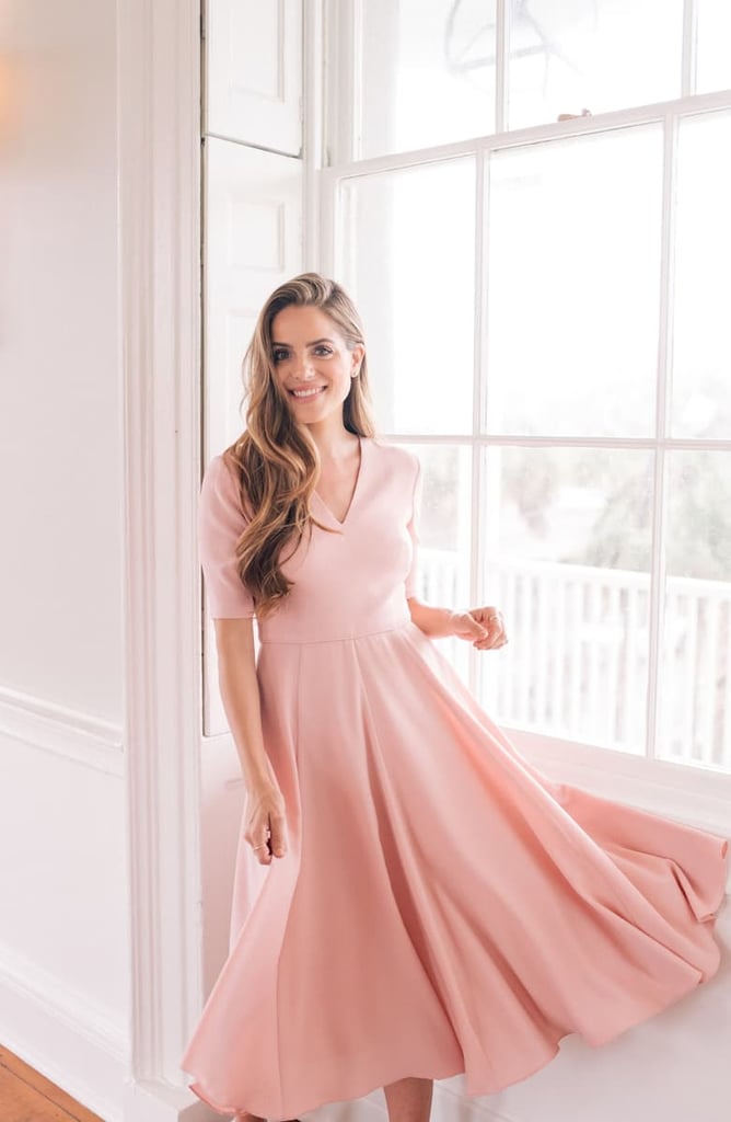 Gal Meets Glam Collection Edith City Crepe Fit & Flare Midi Dress