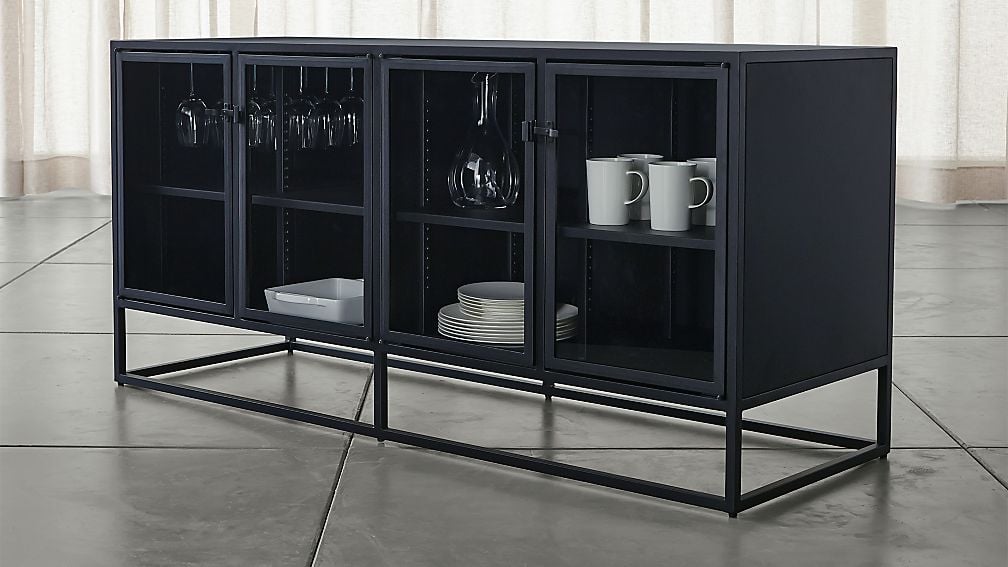 Madeline: Casement Black Large Sideboard