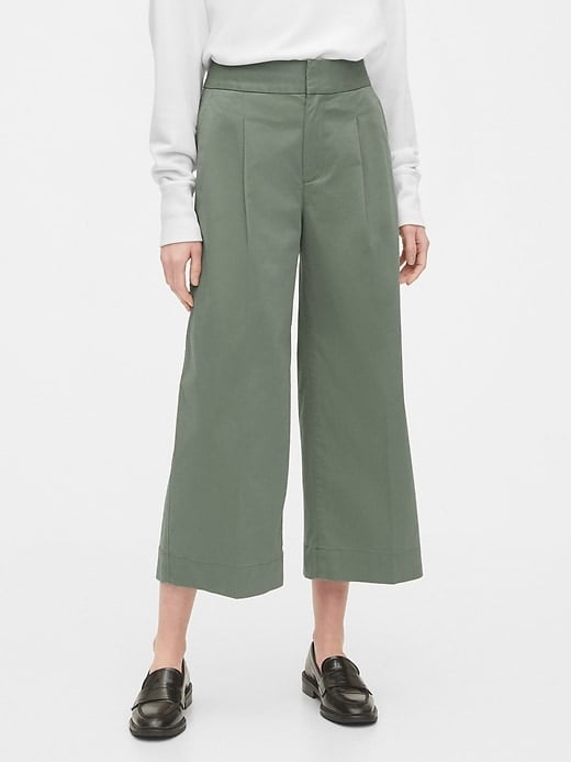 Gap High Rise Wide Leg Khaki Pants