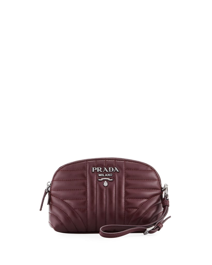 Prada Impunture Soft Calf Cosmetics Case with Wristlet Strap