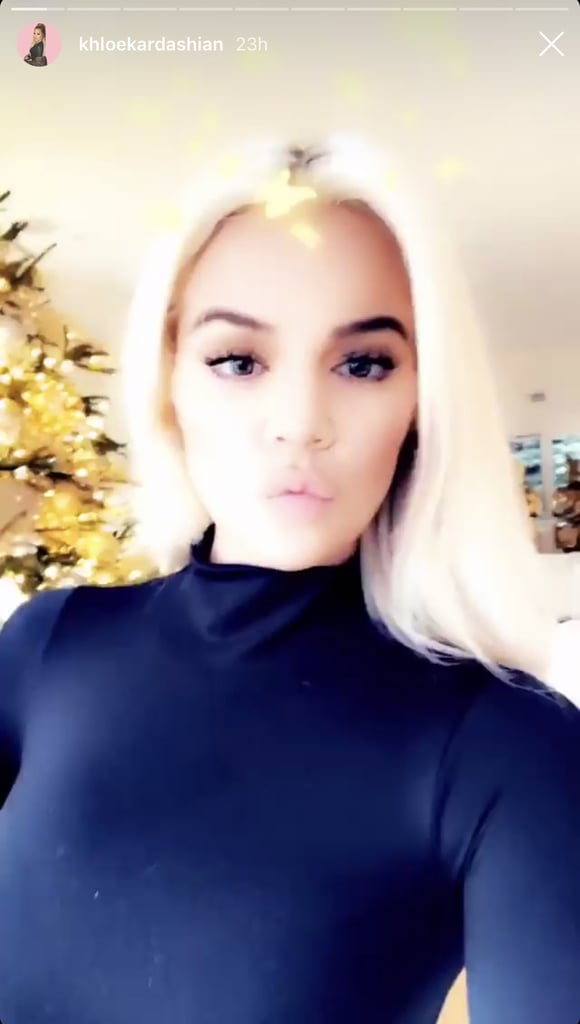 Khloé Kardashian Platinum Blond Hair 2018