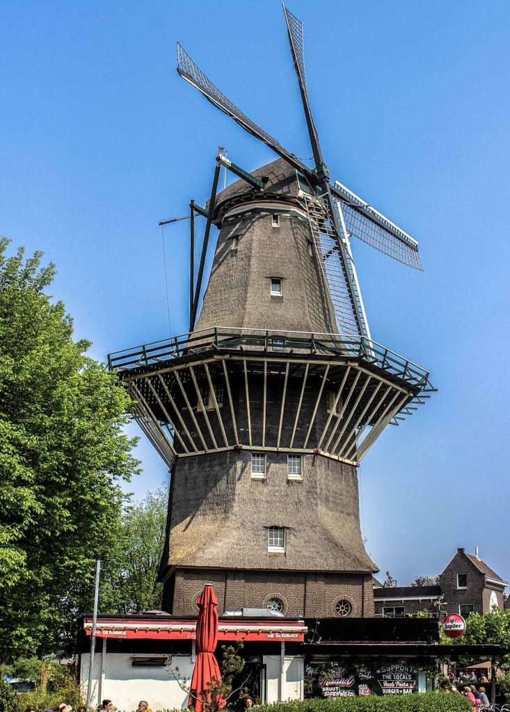 It's located right below an windmill! Now is that an authentic Amsterdam experience, or what?