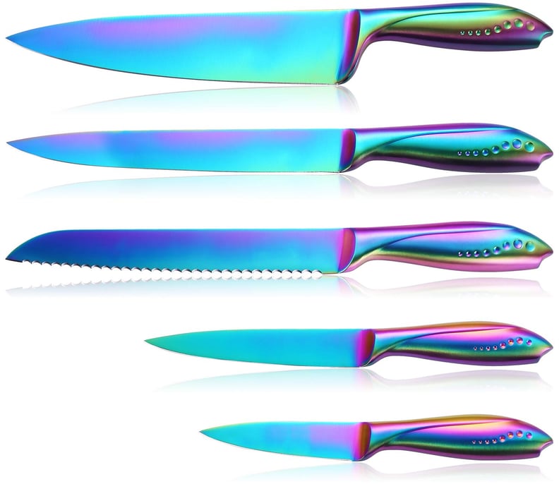  WELLSTAR Rainbow Knife Set 14 Pieces, Iridescent