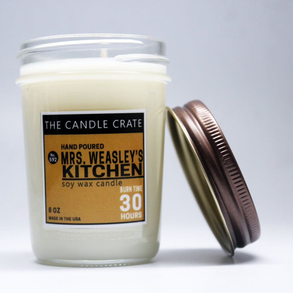 Mrs. Weasley's Kitchen candle ($10) with freshly baked yellow cake, pumpkin pie filling, granny smith apple, and caramel notes