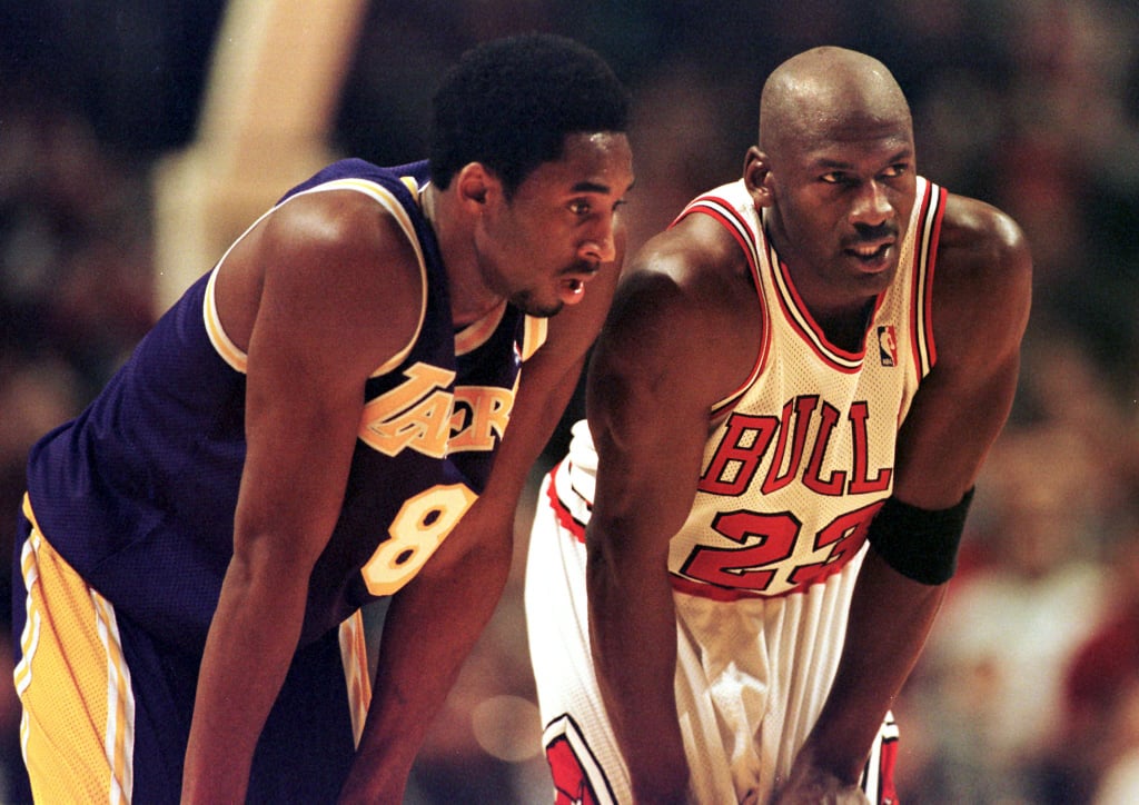 Photos of Michael Jordan and Kobe Bryant