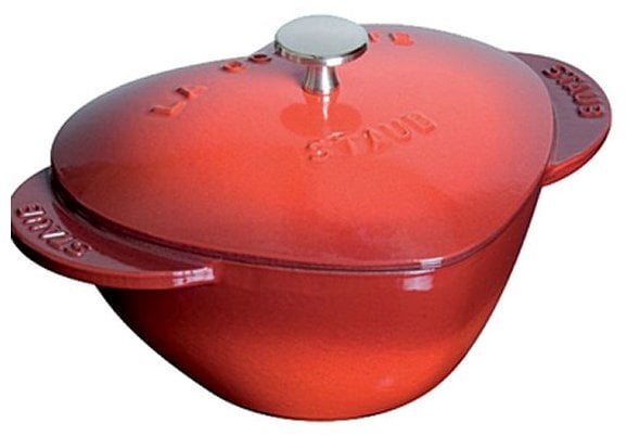 Staub Heart Shape Cocotte — 1.75Qt — Cherry