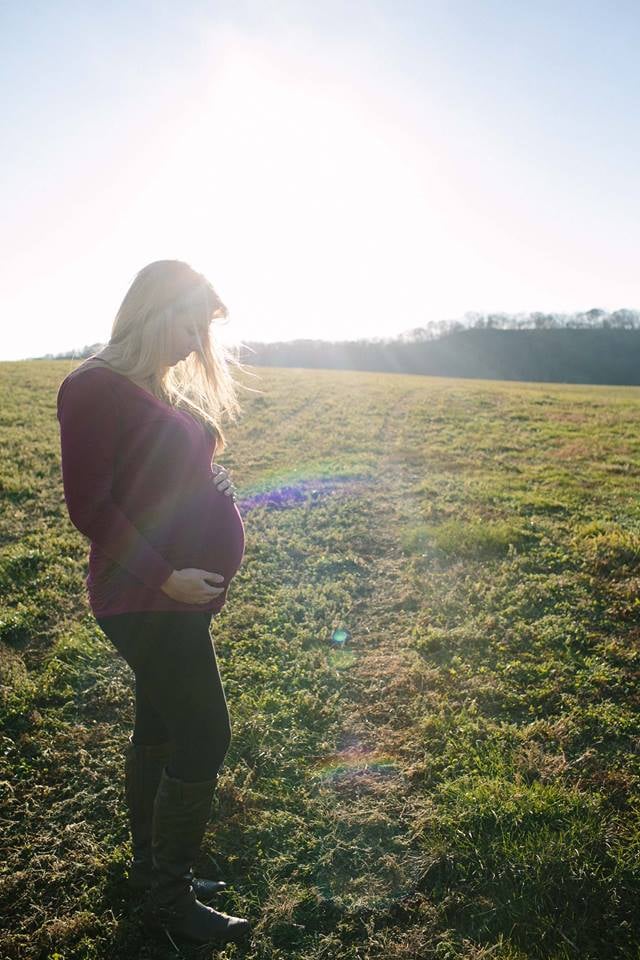 Maternity Shoot With Rainbow After Husband Dies