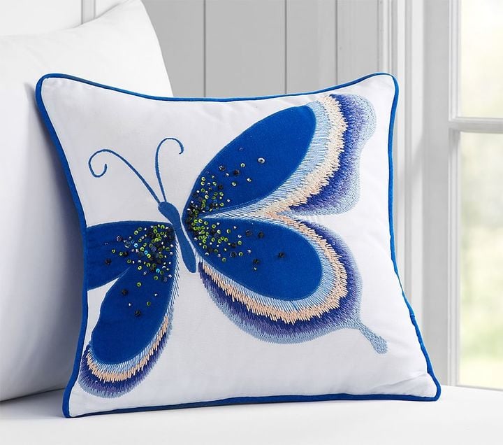 Pottery Barn Kids Embellished Butterfly Decorative Sham