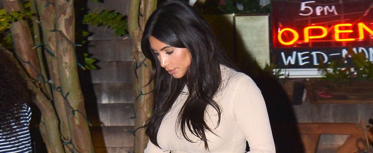 Kim Kardashians Nude Dress Popsugar Fashion 