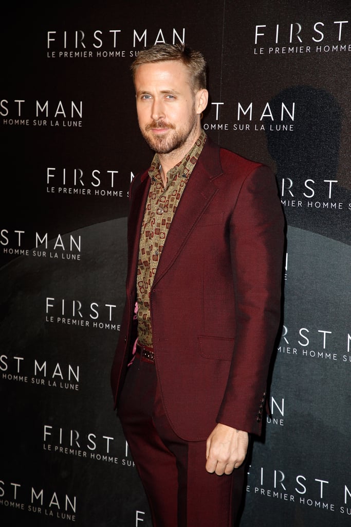 Ryan Gosling Promoting First Man Pictures