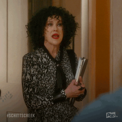 Moira's Black Curly Wig