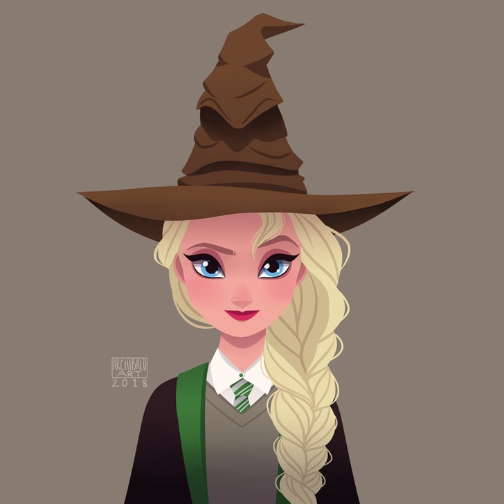 Queen Elsa From Frozen as a Slytherin Disney Princesses Sorted Into