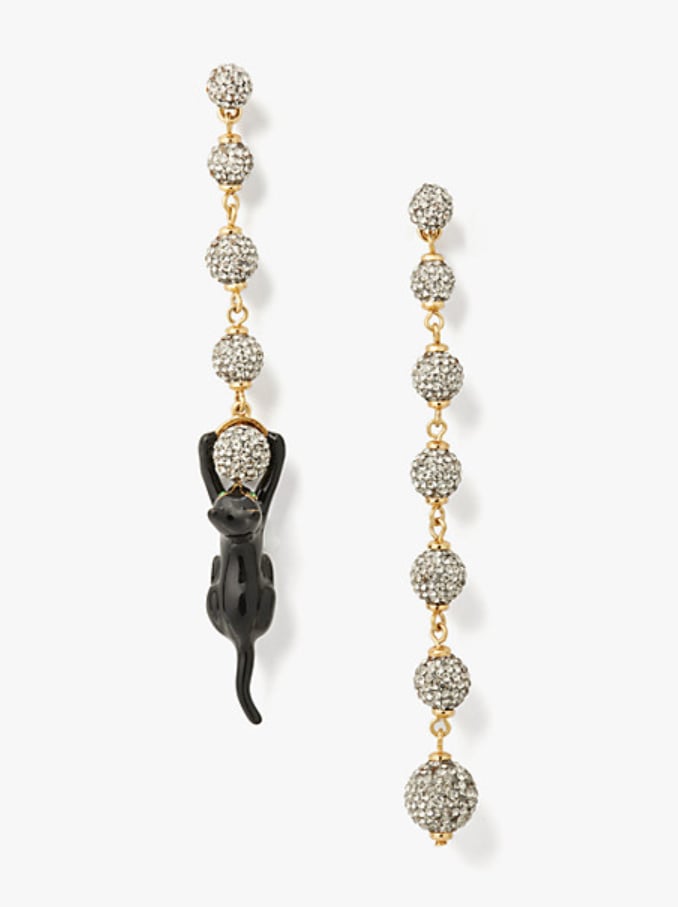 Kate Spade New York House Cat Pavé Linear Earrings