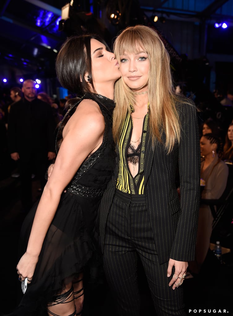 When Kendall Planted a Smooch on Gigi's Perfectly Made-Up Face