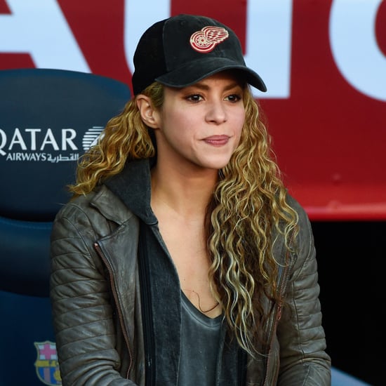 Shakira's Funny Face Expressions Watching Soccer April 2017