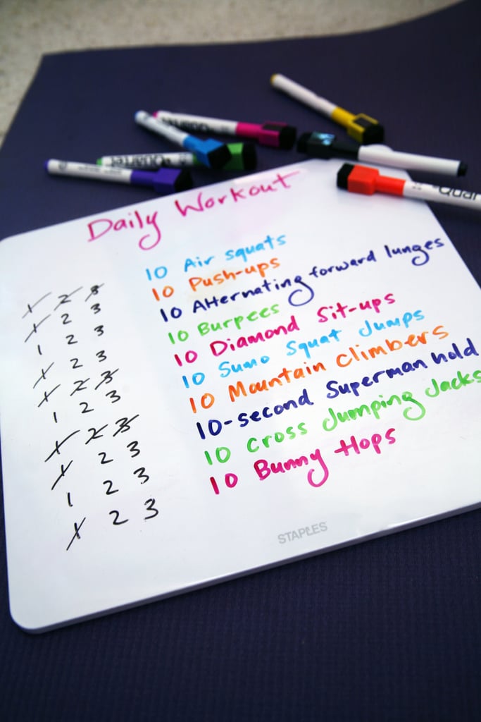 DIY Exercise Whiteboard Idea POPSUGAR Fitness