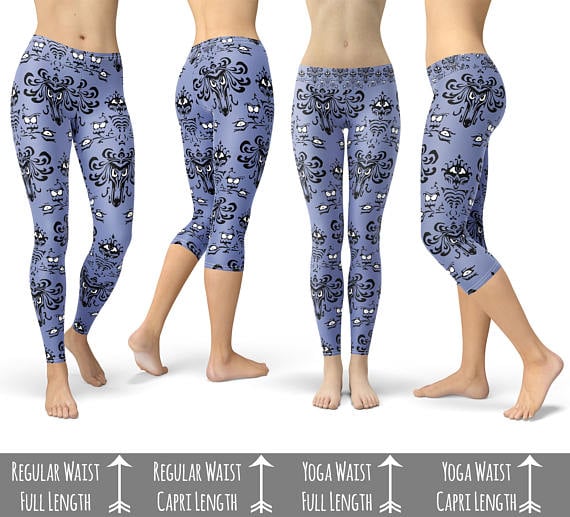 Custom Haunted Mansion Wallpaper Yoga Leggings