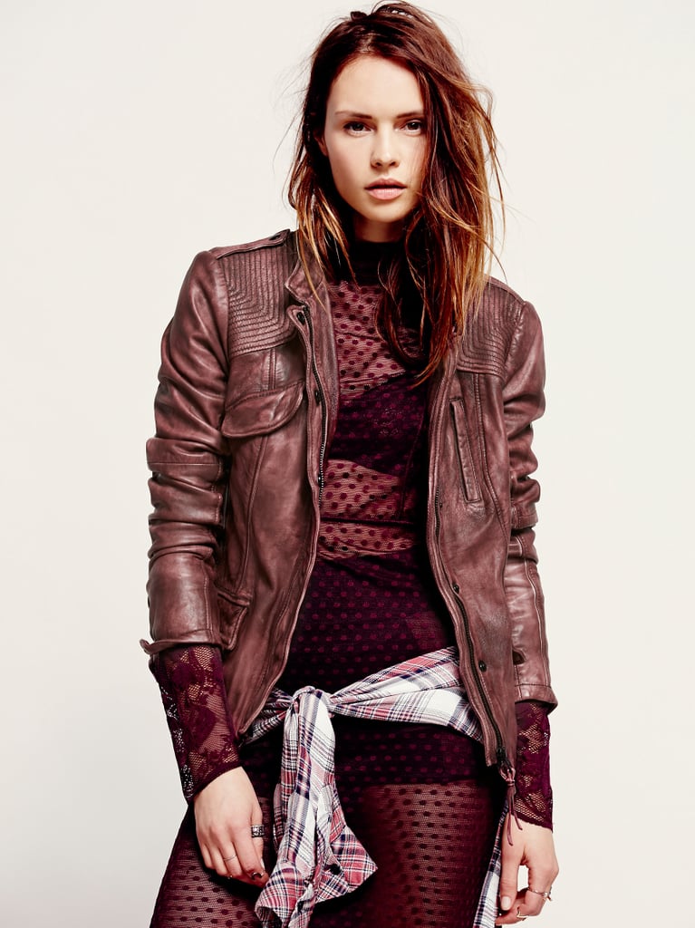 Free People Rumpled Leather Blazer ($420)