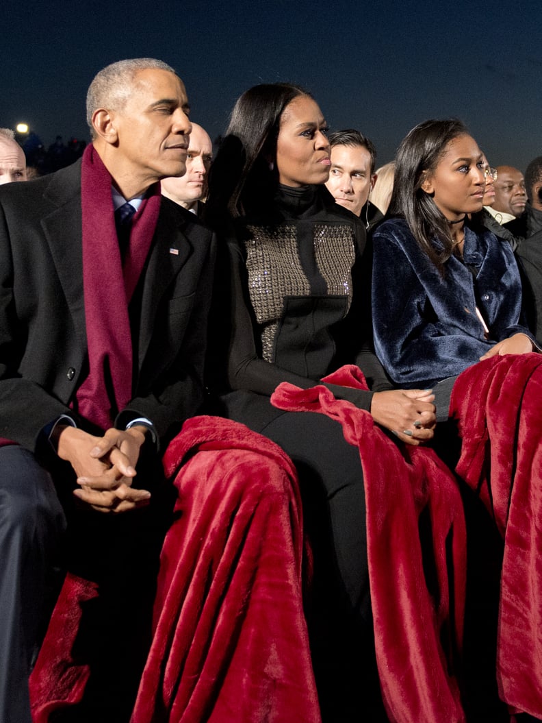 Michelle Wore an Embellished Turtleneck For the National Tree Lighting