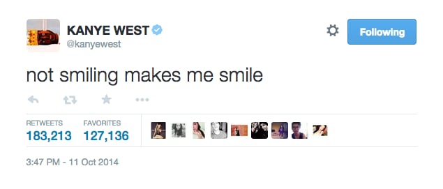 Kanye West Told Us the Truth About His Lack of Smiles