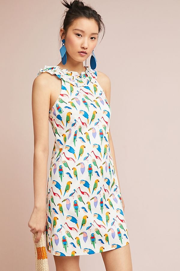 Anthropologie Parrot Shift Dress