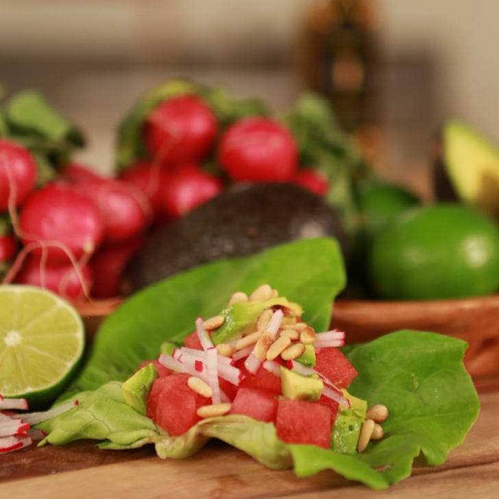 Watermelon, Radish, and Avocado Lettuce Wraps