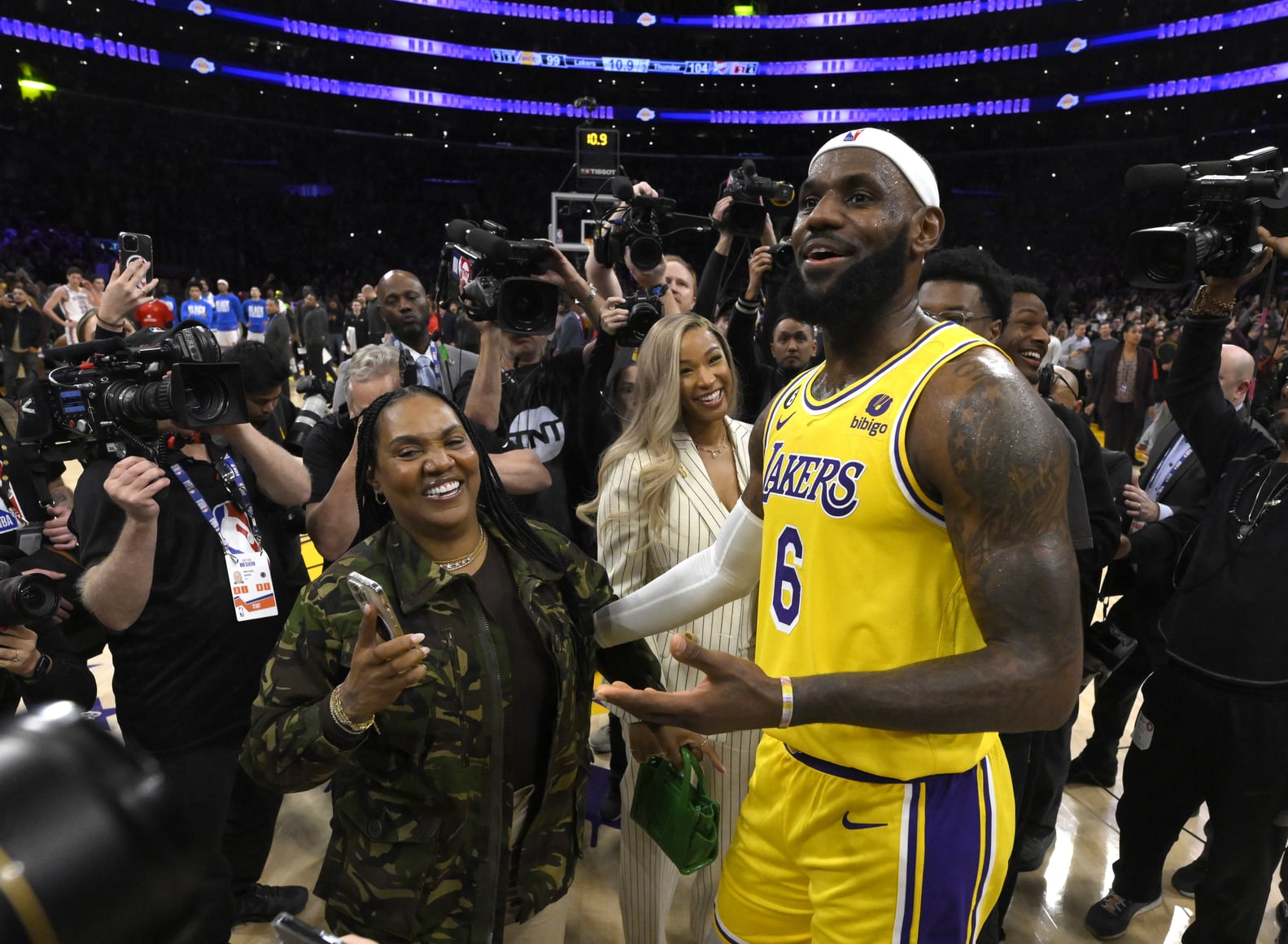 LeBron James Celebrates Record-Breaking Game With His Family | PS Celebrity
