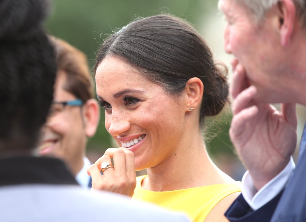 Meghan Markle Yellow Brandon Maxwell Dress