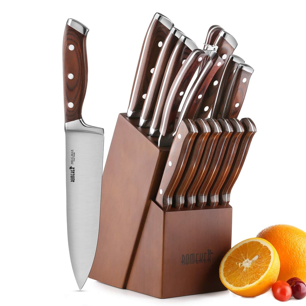 Romeker 15-Piece Kitchen Knife Set With Block