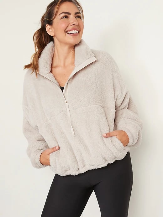 Old Navy High-Neck Half-Zip Sherpa Sweatshirt for Women
