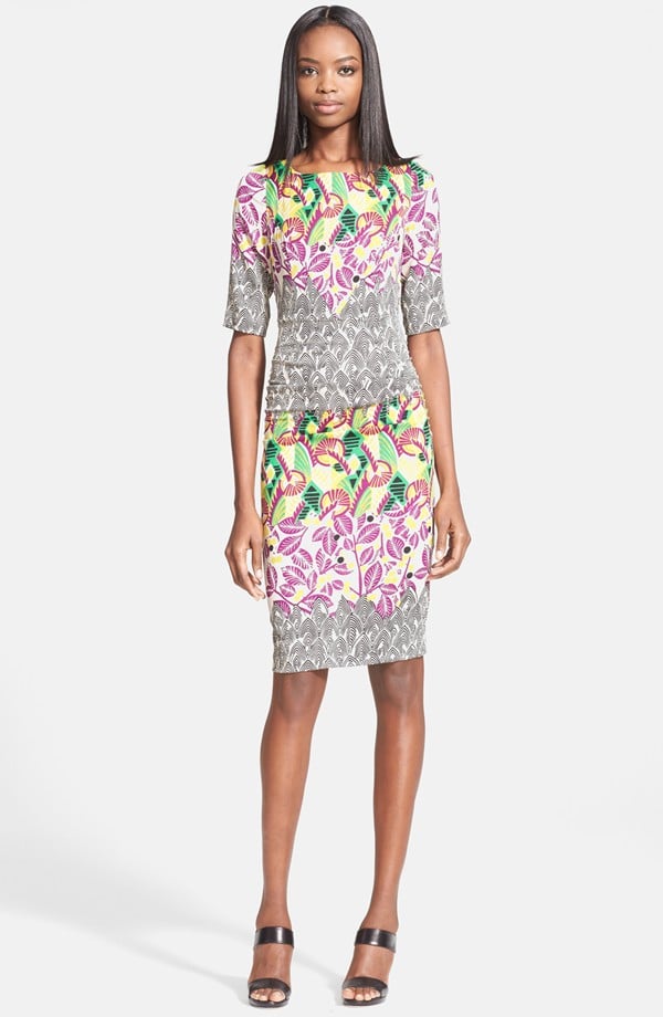 Tracy Reese Mixed Print Stretch Silk T-Back Dress ($348)