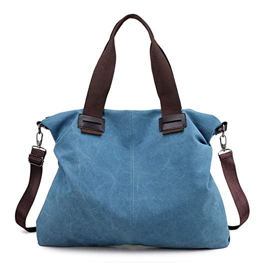 Women's Canvas Shoulder Bag Crossbody Work Travel Weekender Bag