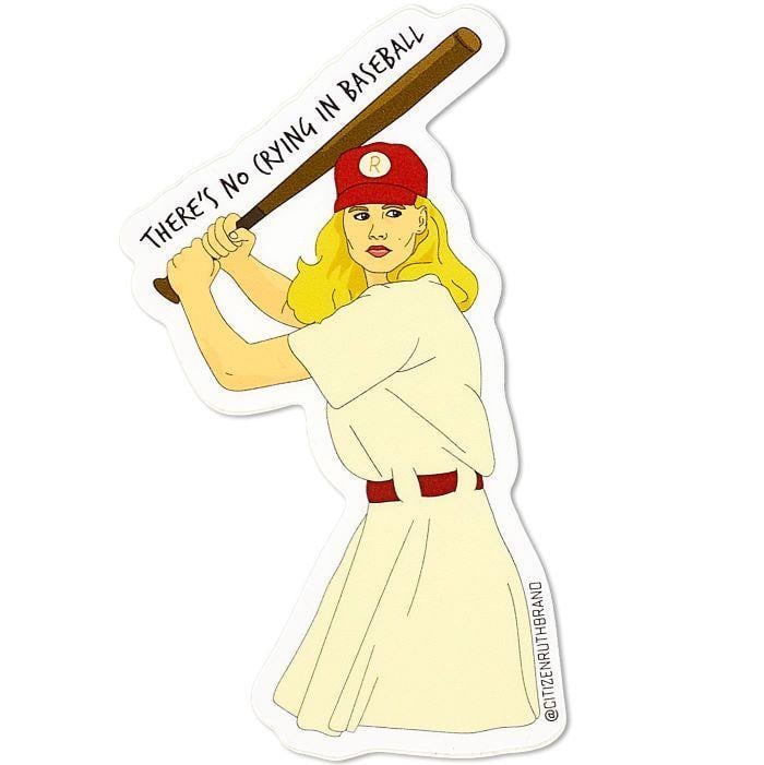 There’s No Crying in Baseball Vinyl Sticker