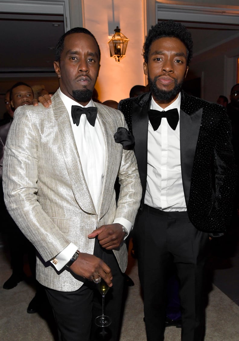 Chadwick Boseman at Diddy's 50th Birthday Party