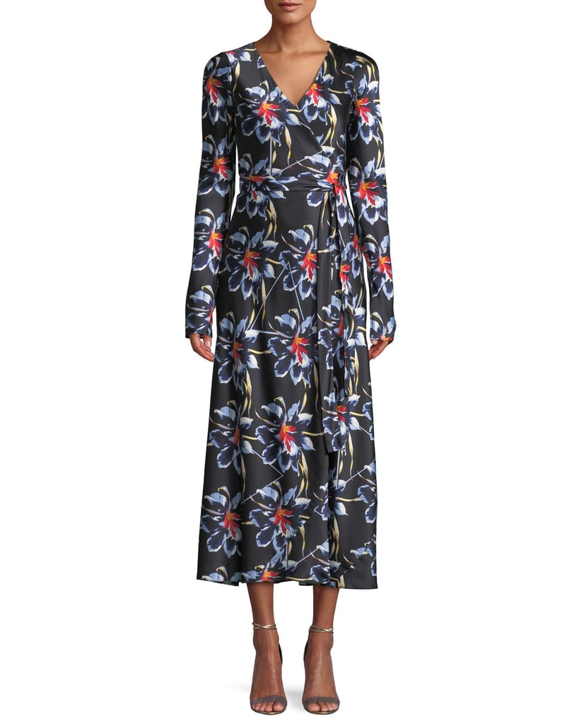 Diane von Furstenberg Tilly Long-Sleeve Floral Silk Wrap Dress