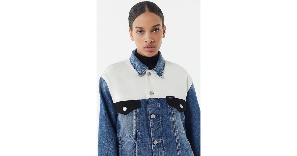 Calvin Klein Jeans Classic Denim Colorblock Trucker Jacket | If You Live in  Your Jeans, You're Going to Want to See What's New This Season | POPSUGAR  Fashion Photo 11