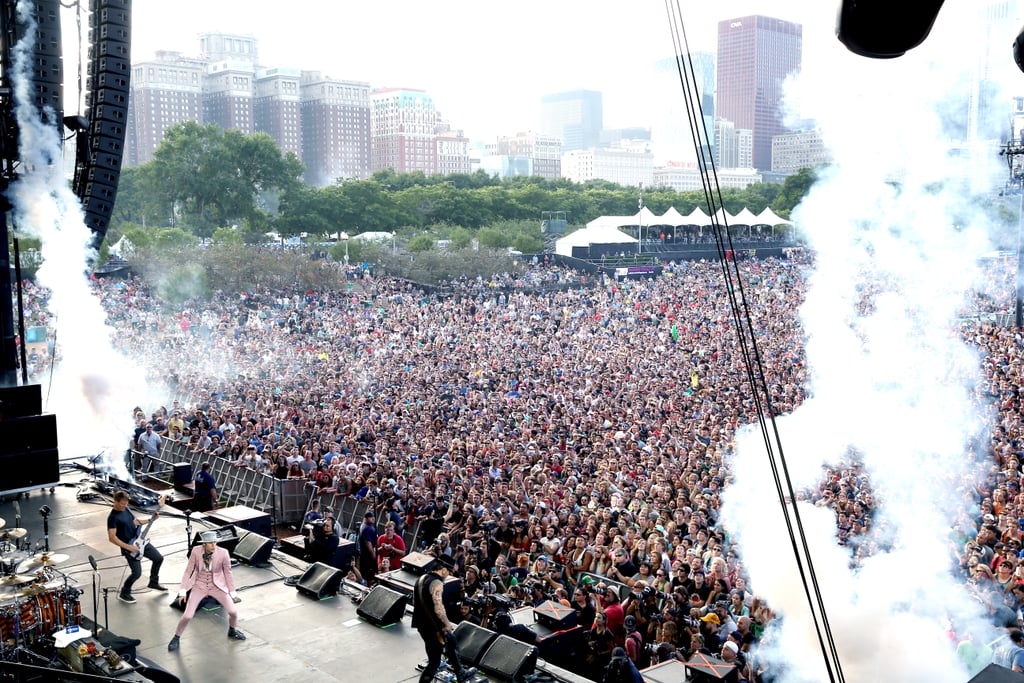 This shot from 2016 captures a bird's-eye view of Jane's Addiction performing on the Samsung Stage.