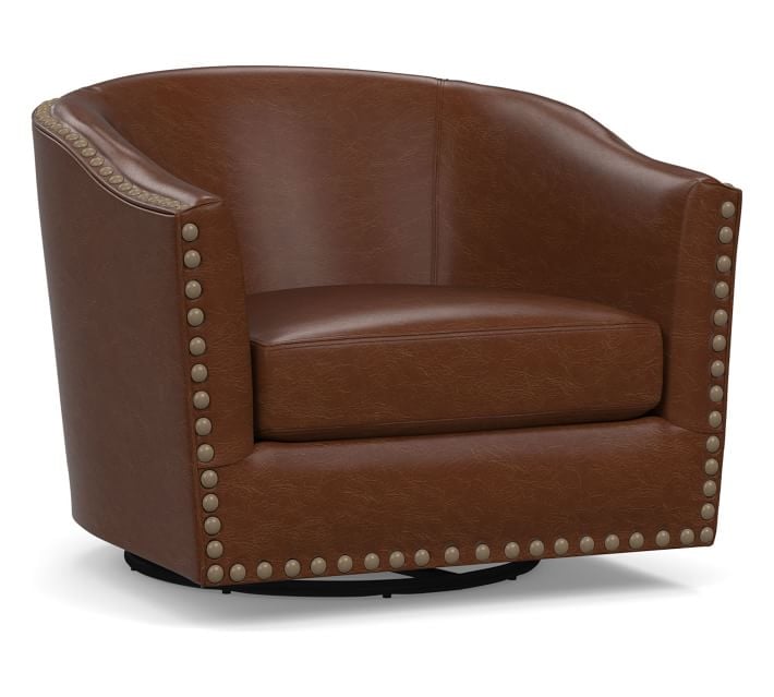 Get the Look: Harlow Leather Swivel Chair