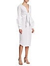 Johanna Ortiz Tie-Front Poplin Shirtdress