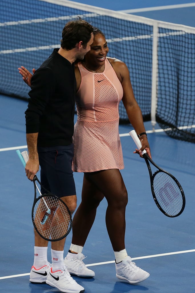 Serena Williams and Roger Federer Mixed Doubles Match 2019 POPSUGAR