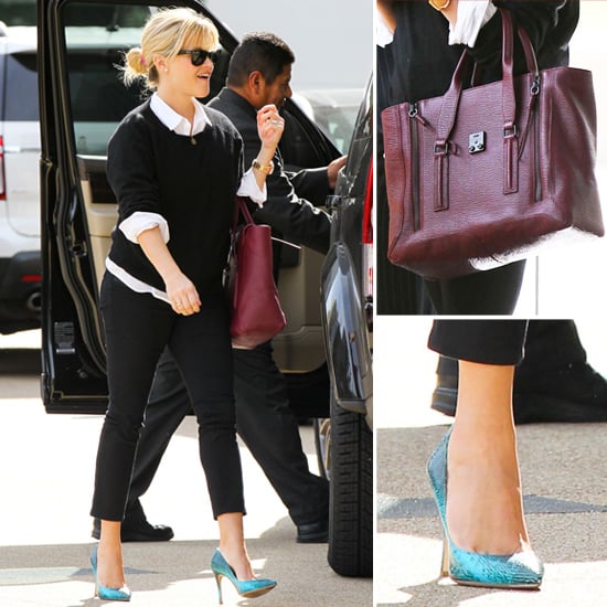 Reese Witherspoon Carrying Red Bag | POPSUGAR Fashion