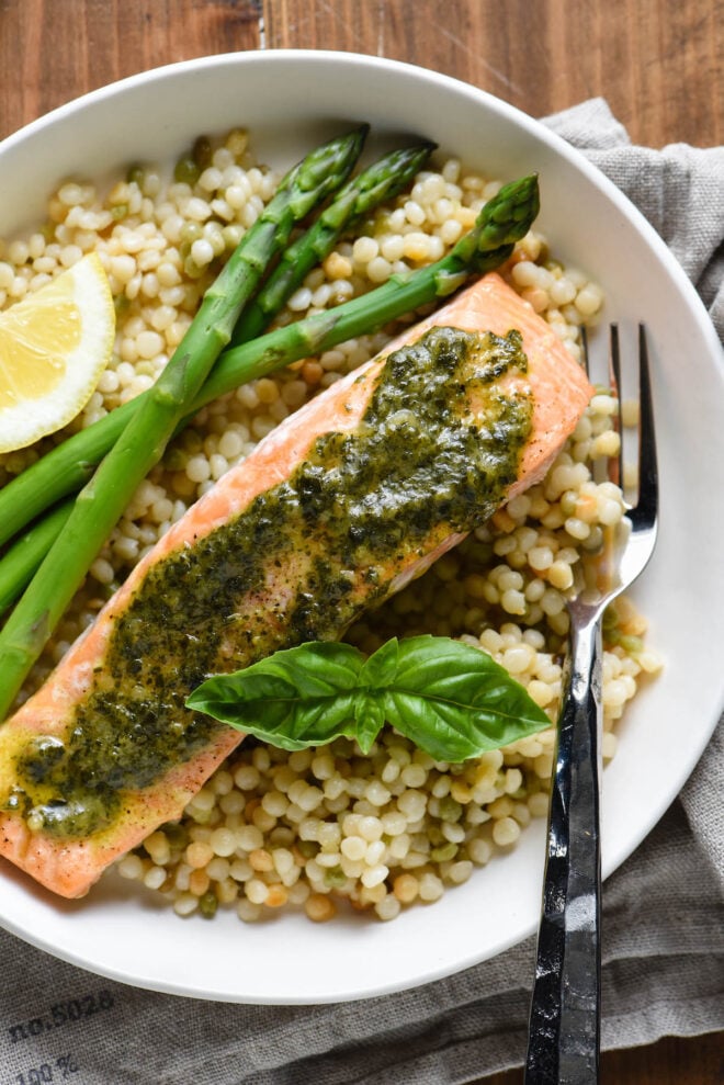 Baked Pesto Salmon