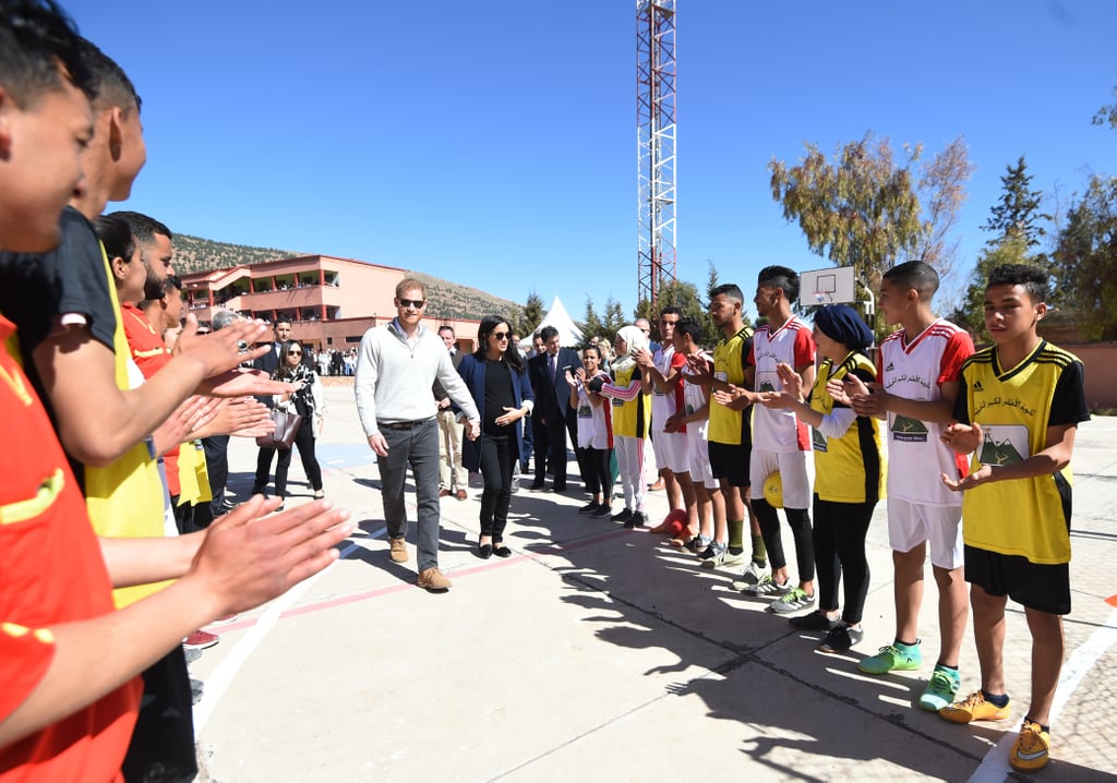 Prince Harry Meghan Markle Visit School on Morocco Tour 2019